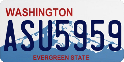 WA license plate ASU5959