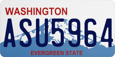 WA license plate ASU5964