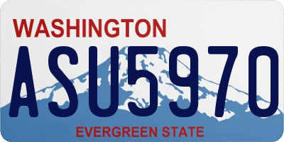 WA license plate ASU5970