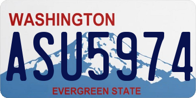 WA license plate ASU5974