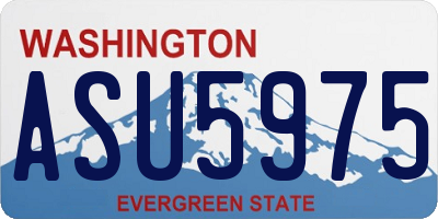 WA license plate ASU5975