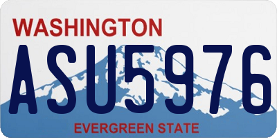 WA license plate ASU5976