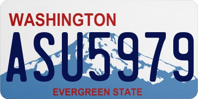 WA license plate ASU5979
