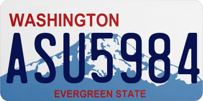 WA license plate ASU5984