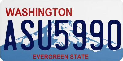 WA license plate ASU5990