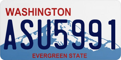 WA license plate ASU5991