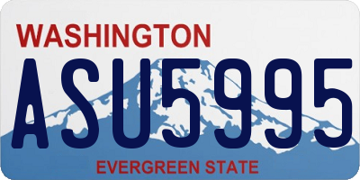 WA license plate ASU5995