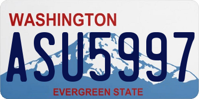 WA license plate ASU5997