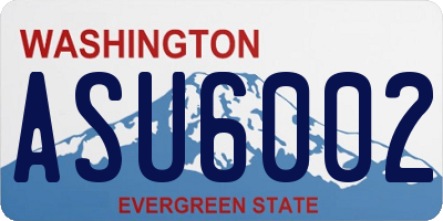 WA license plate ASU6002