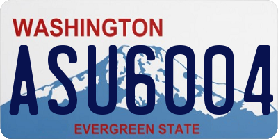 WA license plate ASU6004