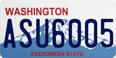 WA license plate ASU6005