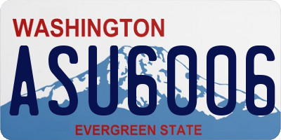 WA license plate ASU6006