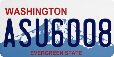 WA license plate ASU6008