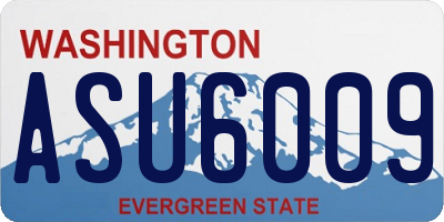 WA license plate ASU6009