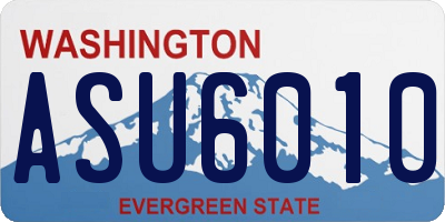WA license plate ASU6010
