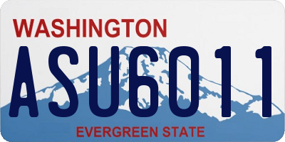 WA license plate ASU6011
