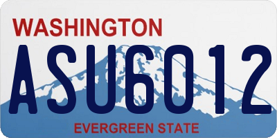 WA license plate ASU6012