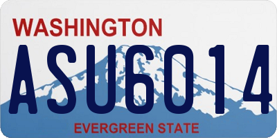 WA license plate ASU6014
