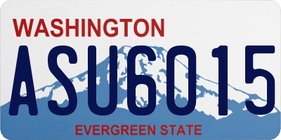 WA license plate ASU6015