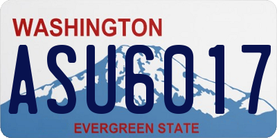 WA license plate ASU6017