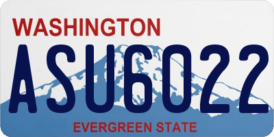 WA license plate ASU6022