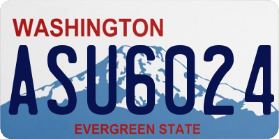 WA license plate ASU6024