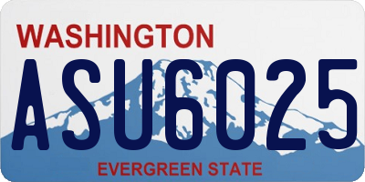 WA license plate ASU6025