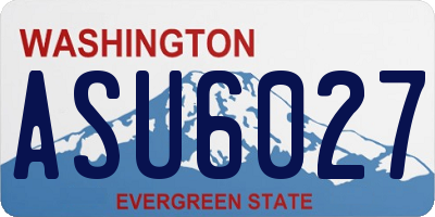 WA license plate ASU6027