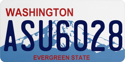 WA license plate ASU6028