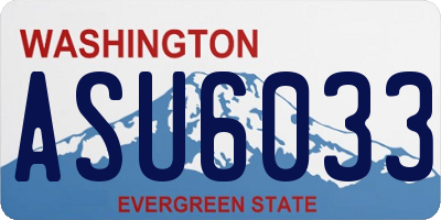 WA license plate ASU6033