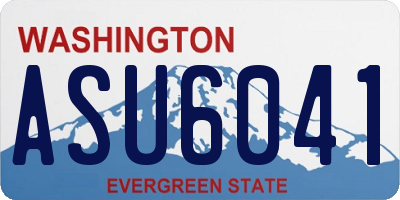 WA license plate ASU6041