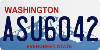 WA license plate ASU6042