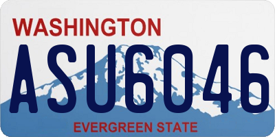 WA license plate ASU6046
