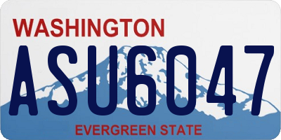 WA license plate ASU6047