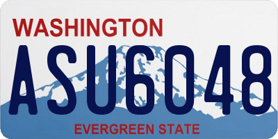 WA license plate ASU6048