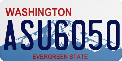 WA license plate ASU6050