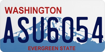 WA license plate ASU6054