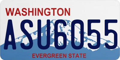 WA license plate ASU6055