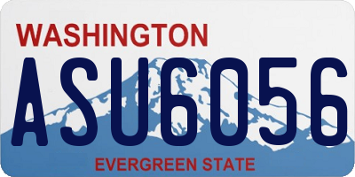 WA license plate ASU6056
