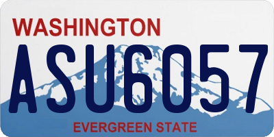 WA license plate ASU6057