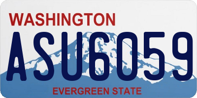 WA license plate ASU6059