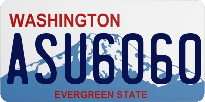 WA license plate ASU6060