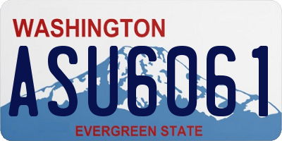 WA license plate ASU6061