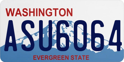 WA license plate ASU6064