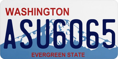 WA license plate ASU6065