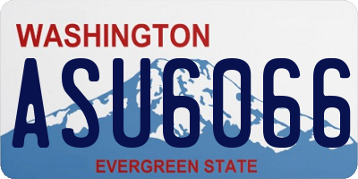 WA license plate ASU6066