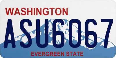 WA license plate ASU6067