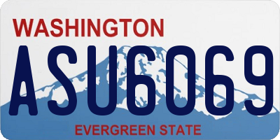 WA license plate ASU6069