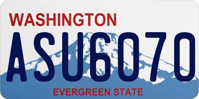 WA license plate ASU6070