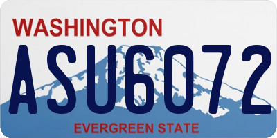 WA license plate ASU6072